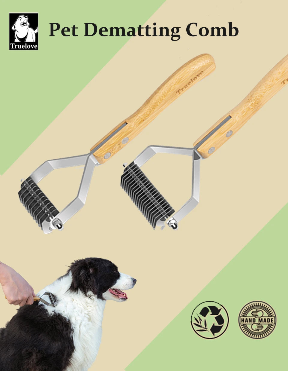 Truelove Deshedding Brush Pets Comb