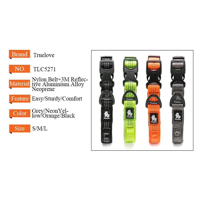 Truelove Dog Collars Set 3M Reflective Collar