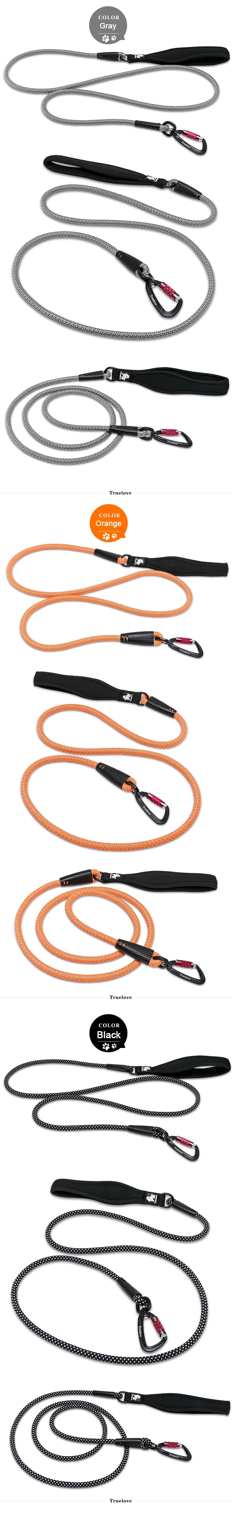 TrueLove Dog Pet Leash Nylon with Reflective Aluminum