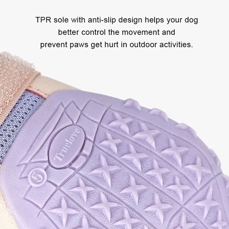 Truelove Breathable Dog Shoes with TPR Sole Flexible