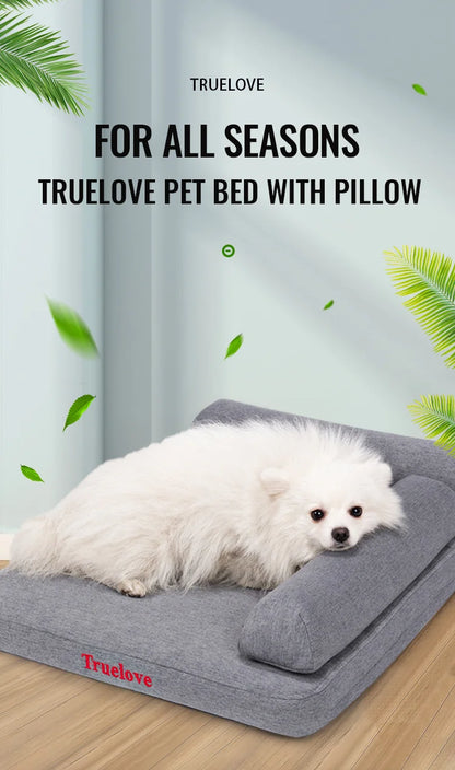 Truelove Pet Bed with Pillow Memory Foam