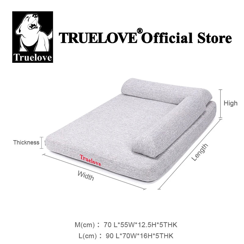 Truelove Pet Bed with Pillow Memory Foam