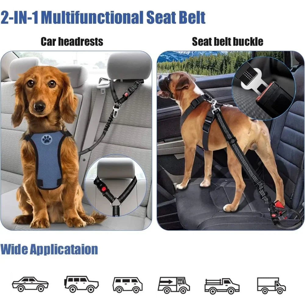 2-in-1 Dog Car Seatbelt