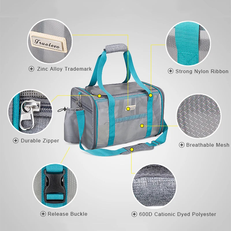 Truelove Designer Polyester Pet Carrier Shoulder Bag