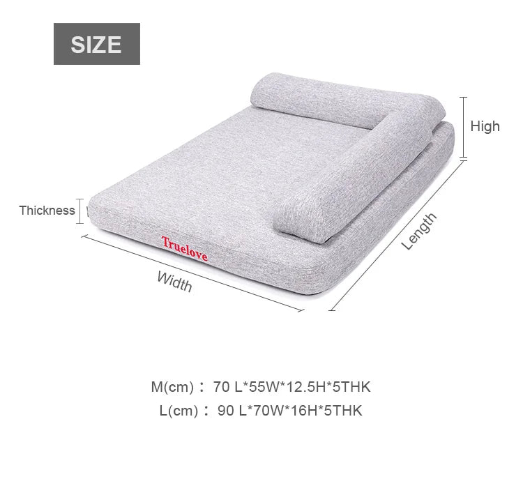 Truelove Pet Bed with Pillow Memory Foam