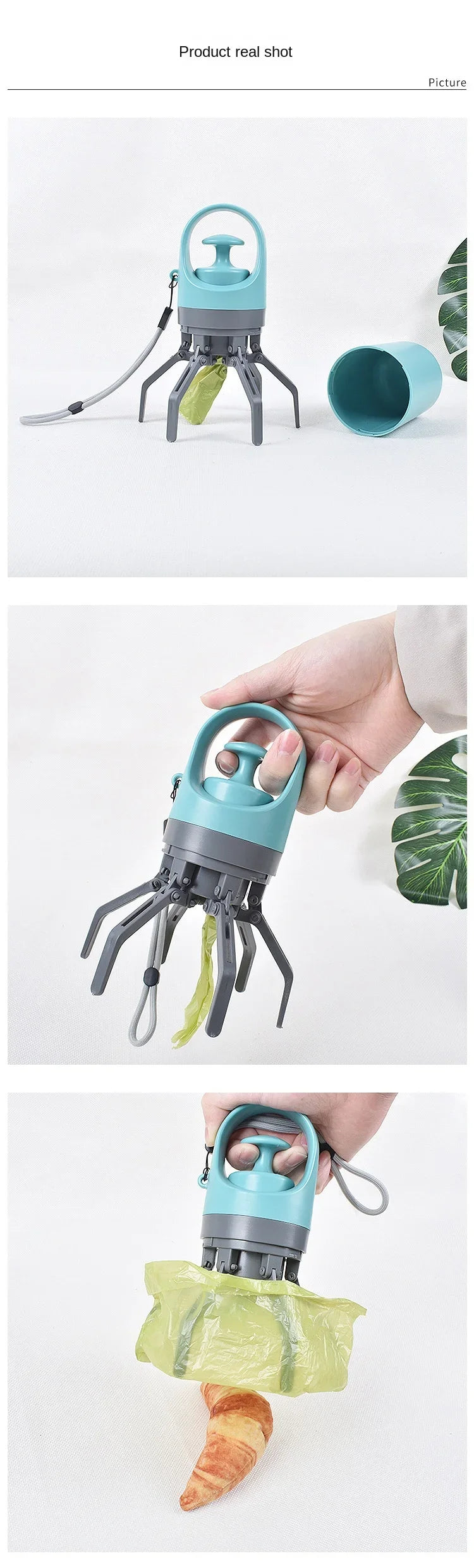 Portable Poop Scooper with Built-In Bag Dispenser