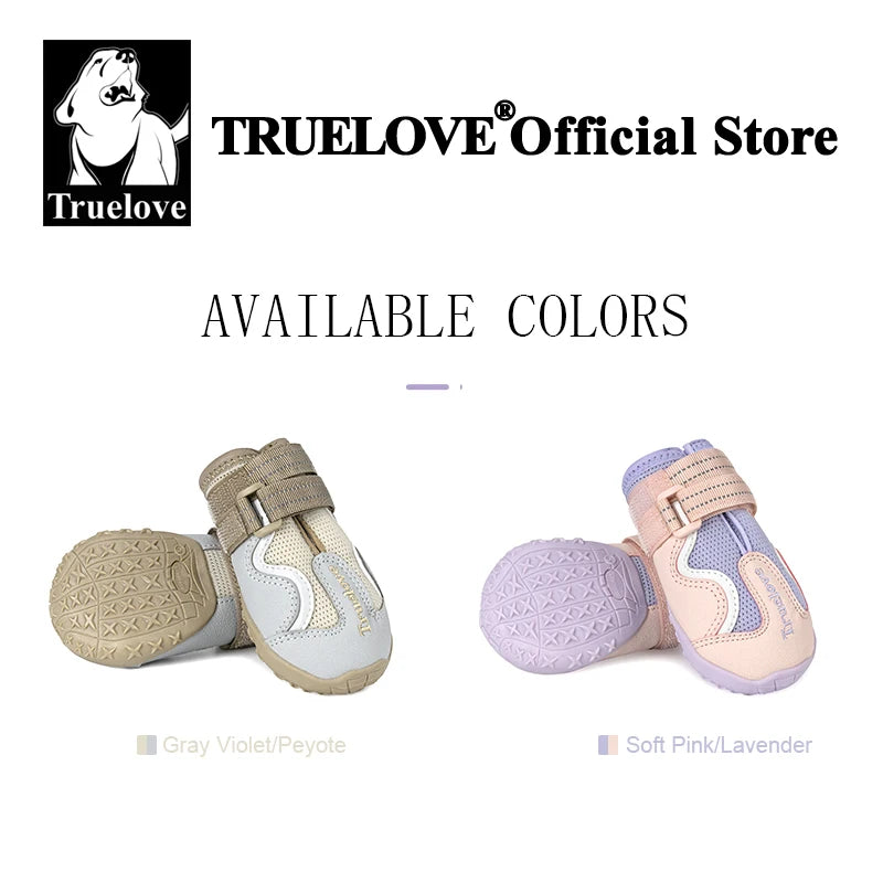 Truelove Breathable Dog Shoes with TPR Sole Flexible