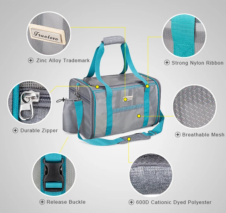 Truelove Designer Polyester Pet Carrier Shoulder Bag