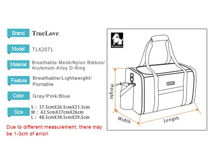 Truelove Designer Polyester Pet Carrier Shoulder Bag